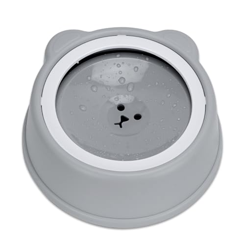 TOWEAR Wassernapf für Hunde, spritzfrei, kein Verschütten, Anti-Ersticken, Fahrzeug-Wassernapf für Hunde, Katzen, Welpen, Kätzchen, 1 l großes Fassungsvermögen (grau) von TOWEAR