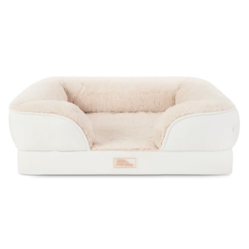 TOWN & COUNTRY EVERYDAY CuddleTown Haustierbett, bequemes, solides Nackenrolle, stützender und beruhigender Eierkisten-Schaumstoff, wasserabweisend, rutschfeste Unterseite, maschinenwaschbarer Bezug, von TOWN & COUNTRY EVERYDAY