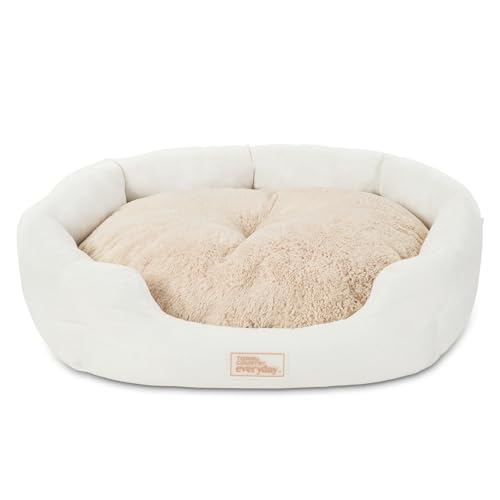 TOWN & COUNTRY EVERYDAY CuddleTown Haustierbett aus Leinenimitat, bequem, gemütlich, stützend und beruhigend, wasserabweisend, rutschfeste Unterseite, maschinenwaschbarer Bezug, cremefarben, Größe S, TOWN & COUNTRY EVERYDAY CuddleTown Haustierbett aus Leinenimitat, bequem, gemütlich, stützend und beruhigend, wasserabweisend, rutschfeste Unterseite, maschinenwaschbarer Bezug, cremefarben, Größe S, von TOWN & COUNTRY EVERYDAY