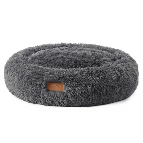 TOWN & COUNTRY LUXE CuddleTown Fuzzy Solid Donut-Haustierbett, weich, gemütlich und beruhigend, wasserabweisend, rutschfeste Unterseite, 100% maschinenwaschbar, Dunkelgrau, Größe M, 71,1 x 71,1 x TOWN & COUNTRY LUXE CuddleTown Fuzzy Solid Donut-Haustierbett, weich, gemütlich und beruhigend, wasserabweisend, rutschfeste Unterseite, 100% maschinenwaschbar, Dunkelgrau, Größe M, 71,1 x 71,1 x von TOWN & COUNTRY LUXE