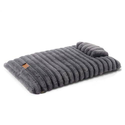 TOWN & COUNTRY LUXE CuddleTown Haustierbett, gerippt, gestreift, maschinenwaschbar, weich und beruhigend, rutschfeste Unterseite, Dunkelgrau, Größe L, 106,7 x 71,1 x 7,6 cm TOWN & COUNTRY LUXE CuddleTown Haustierbett, gerippt, gestreift, maschinenwaschbar, weich und beruhigend, rutschfeste Unterseite, Dunkelgrau, Größe L, 106,7 x 71,1 x 7,6 cm von TOWN & COUNTRY LUXE