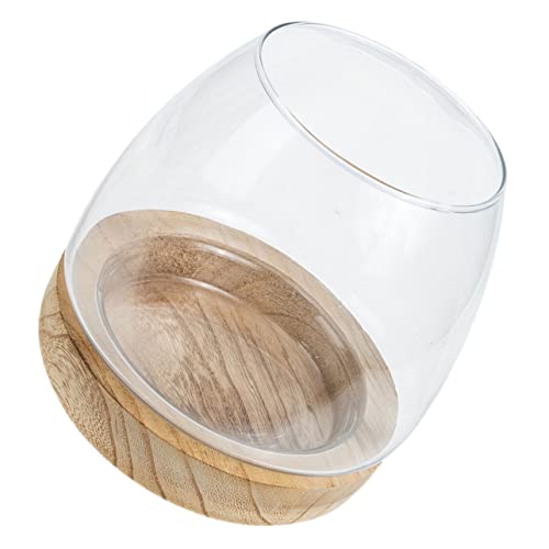 1 Satz Behälter mit Holzunterlage Transparenter Aquarien Behälter für Goldfische und Betta für Wohnraumdekoration Hochwertiges Design für Kleine Fische und Pflanzen 1 Satz Behälter mit Holzunterlage Transparenter Aquarien Behälter für Goldfische und Betta für Wohnraumdekoration Hochwertiges Design für Kleine Fische und Pflanzen von TOYANDONA