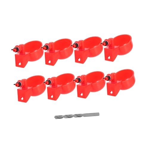 1Satz Automatische Tränke für Geflügel Hühner und Wachtelwasserbecher mit Großen Schalen Bohrer für Hobby und Profizüchter von TOYANDONA