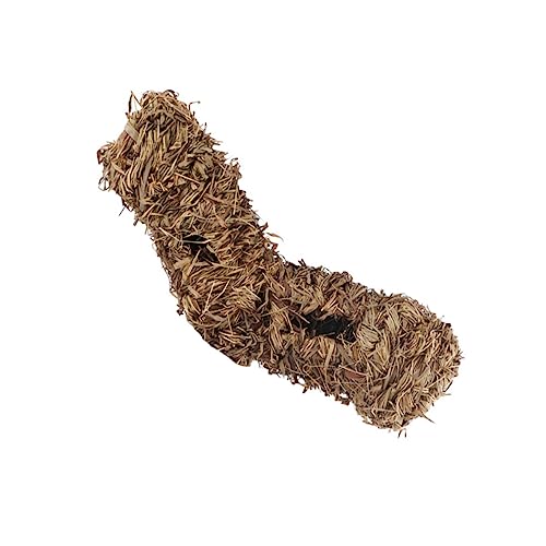 1Stück Handgewebtes Haustier Strohnest Tunnelspielzeug für Hamster Kleine Mäuse und Dekoratives und Gemütliches Nest Hellgelb von TOYANDONA
