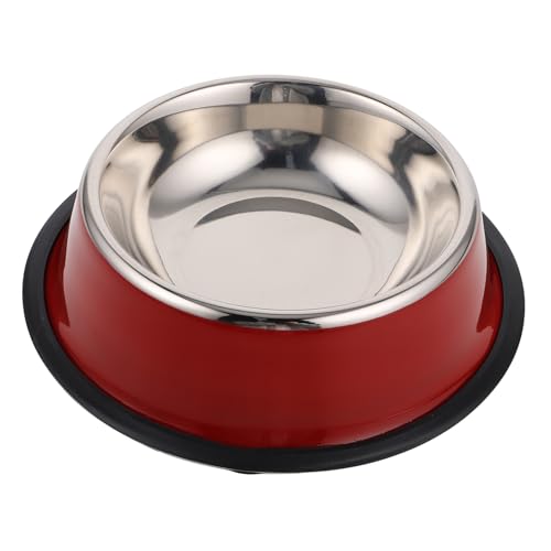1Stück Haustierschüssel rutschfest für Katzen Futter und Wassernapf mit Einzigartigem Design Rot für Haustierbedarf und Fütterung von TOYANDONA