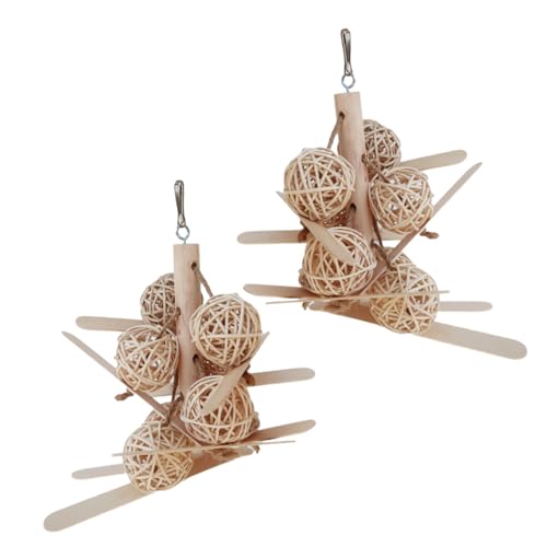 TOYANDONA 2 Stücke Holz Beißspielzeug für Papageien Kletterleiter Schaukel Spielzeug Interaktive Aktivität für Vögel aus Natürlichem Holz Sicher und Praktisch für Einsatz zu Hause TOYANDONA 2 Stücke Holz Beißspielzeug für Papageien Kletterleiter Schaukel Spielzeug Interaktive Aktivität für Vögel aus Natürlichem Holz Sicher und Praktisch für Einsatz zu Hause von TOYANDONA
