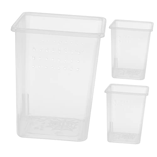 TOYANDONA 3 Stück Habitatboxen für Reptilien Praktische Futterbehälter für Taranteln und Kleine Spinnen Transparentes Verschleißfestes Design für Beobachtung und Pflege von TOYANDONA
