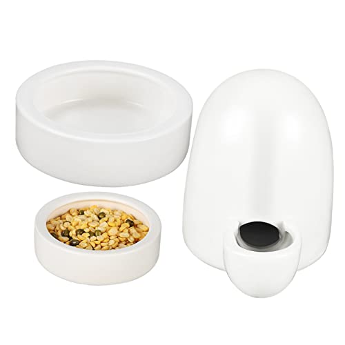 TOYANDONA Hamster Futter und Wasserspender – 3 Stück Keramik Futter und Trinknapf für Kleintiere Auslaufsicher und Leicht zu Reinigen für Hamster Meerschweinchen und Kaninchen von TOYANDONA