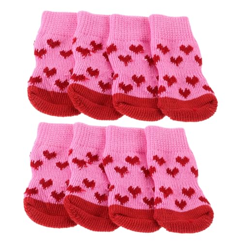 8 Stück Hundesocken mit Rutschfestem für Kleine bis Große Pfotenschutz für Glatte Böden Bequem und Stylisch für Innen und Außenbereich 8 Stück Hundesocken mit Rutschfestem für Kleine bis Große Pfotenschutz für Glatte Böden Bequem und Stylisch für Innen und Außenbereich von TOYANDONA