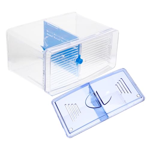 Aquarium Brutkasten für Fische Doppelte Isolation Abnehmbarer Trennwand Transparente Zuchtbox für Optimale Beobachtung für Fischzüchter und Aquarienliebhaber von TOYANDONA