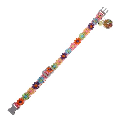 Bunter Elastischer Katzenkragen mit Spitzenblumen Design Verstellbar und Komfortabel für Haustiere für Fotoshootings und Besondere Anlässe von TOYANDONA