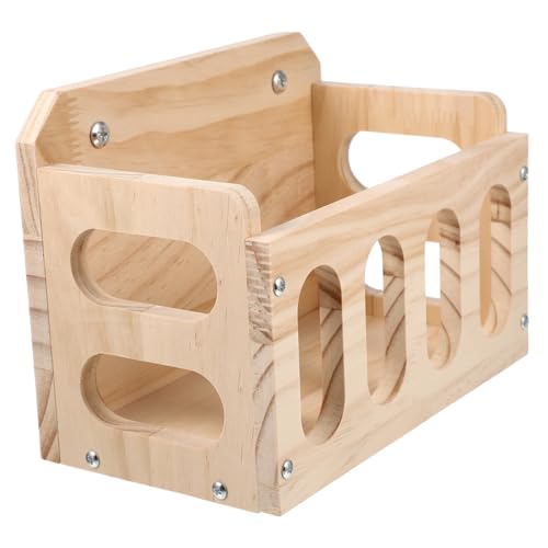 Holz Heu Futterstation für Meerschweinchen Effektiver Heu Organizer mit Fixierer Minimiert Abfall und Hält Heu Frisch Kleine Holz Heu Futterstation für Meerschweinchen Effektiver Heu Organizer mit Fixierer Minimiert Abfall und Hält Heu Frisch Kleine von TOYANDONA
