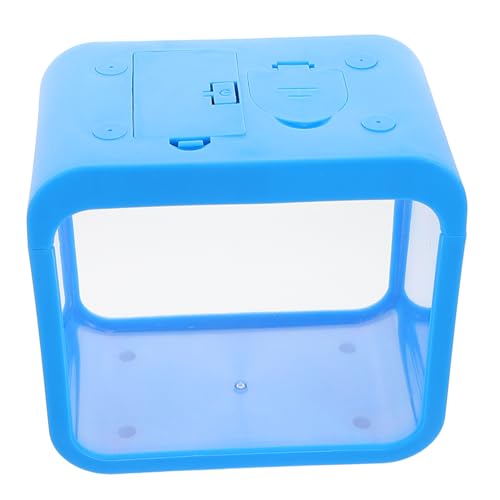 Kompakter Mini Aquarium Fischtank mit Integrierter Beleuchtung für Kleine Fische und Quallen für Heimdekoration Langlebig von TOYANDONA