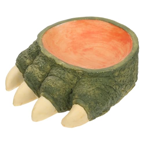 Reptilien Wasserschale aus Harz Mittelgroßer Futterhalter für Terrarium und Aquarium für Eidechsen Chamäleons und Andere Reptilien Verarbeitung von TOYANDONA