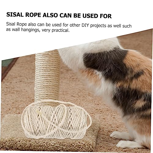 TOYANDONA 1 Rolle Hanfseilseilseil Kratzbaum für Katzen aus Sisal Seil für den täglichen Gebrauch Kratzen auswechselbares Kratzseil ersatz für kratzbaumpfosten Sisalseil Weiß TOYANDONA 1 Rolle Hanfseilseilseil Kratzbaum für Katzen aus Sisal Seil für den täglichen Gebrauch Kratzen auswechselbares Kratzseil ersatz für kratzbaumpfosten Sisalseil Weiß von TOYANDONA