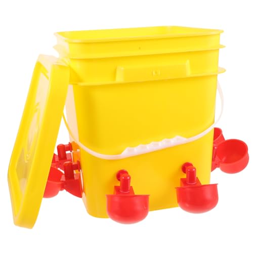 TOYANDONA 1 Satz Automatischer Kükenfutterspender Pe Futtertrog mit Wasserbehältern für Geflügel Wiederverwendbarer Futterautomat Einfache Handhabung für Hühner und Küken Hygienisch und TOYANDONA 1 Satz Automatischer Kükenfutterspender Pe Futtertrog mit Wasserbehältern für Geflügel Wiederverwendbarer Futterautomat Einfache Handhabung für Hühner und Küken Hygienisch und von TOYANDONA