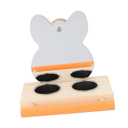 TOYANDONA 1 Satz Gericht für Vögel Futternapf für Papageien Vogelkäfig-Papageienspielzeug Papageiennäpfe und -Halter Papageienfutter für Käfig Schüssel für Vogelkäfig Schale für Vögel Holz von TOYANDONA