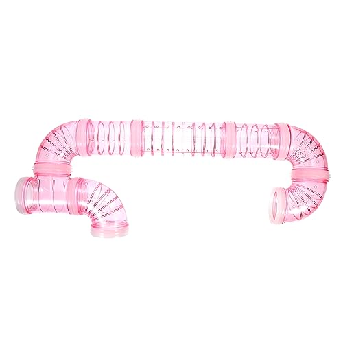 TOYANDONA 1 Satz Hamster Labyrinth Tunnel DIY Röhren für Hamsterkäfige Externes Verbindungssystem für Meerschweinchen Langlebig für Kleine Haustiere Pinke Ausführung von TOYANDONA