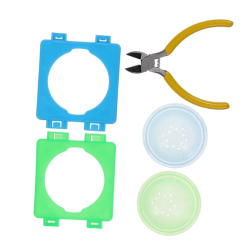 TOYANDONA 1 Satz Hamster Tunnel Stopper Kappen Teiliges Zubehör für Hamsterkäfige Blauer und Grüner Endkappen Verbindungsplatten Fördert Bewegung und Spiel Sicher und Installieren von TOYANDONA
