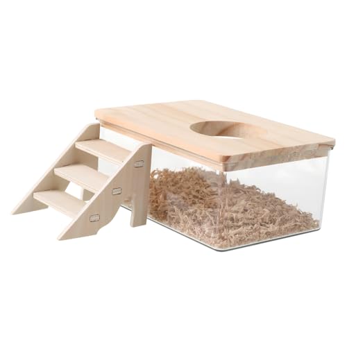 TOYANDONA 1 Satz Hamsterbad Hamstersandbad Mit Leiter Sandbehälter Graben Hamsterhäuser Und Verstecke Hamster Habitat Accessoires Hamster Schritte Hamster-Sand-badewanne Abs Transparent TOYANDONA 1 Satz Hamsterbad Hamstersandbad Mit Leiter Sandbehälter Graben Hamsterhäuser Und Verstecke Hamster Habitat Accessoires Hamster Schritte Hamster-Sand-badewanne Abs Transparent von TOYANDONA