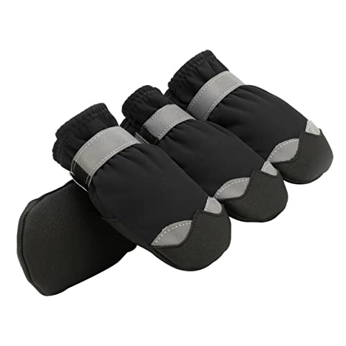 TOYANDONA 1 Satz Haustier-Anti-Ski-Stiefel Pfote Griff Schutz Beschützer undurchlässig hundeschuhe Regenstiefel für Hund Hundestiefel Kleine Hundefutter Welpenstiefel Black von TOYANDONA