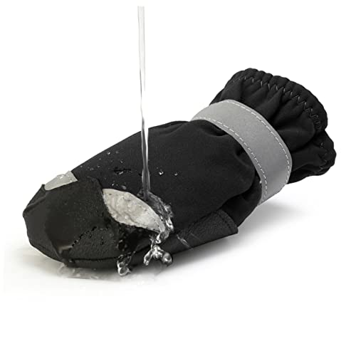 TOYANDONA 1 Satz Haustier-Anti-ski-Stiefel Groß Wasserdicht Beschützer Für Griffe Hundestiefel Pfote Schnee Hundeschuhe Schutz Haustier Booties Klein Nylon Black von TOYANDONA