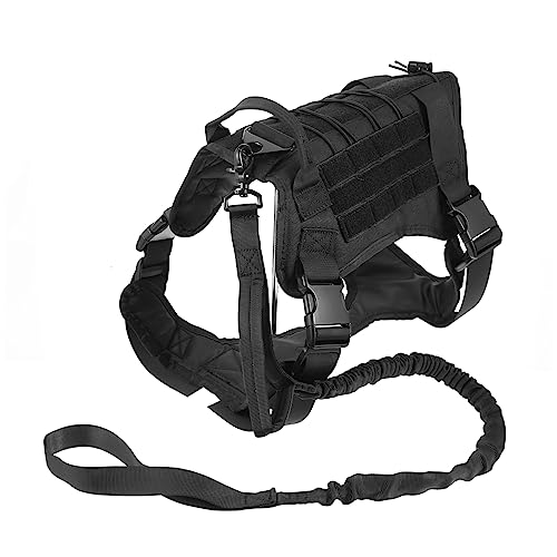TOYANDONA 1 Satz Hunde Weste Geschirr Outdoor-Weste Groß Verstellbare Hundeweste Für Service Hundewestegurt Gepolsterte Hundeweste Mit Hundekabelbaum Ausbildung Oxford-Stoff Black von TOYANDONA