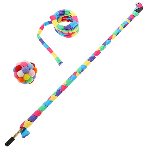 TOYANDONA 1 Satz Kätzchen Neckender Zauberstab Drinnen Stöcke Katzen-Teaser-zauberstab Mit Quaste Katzen-Teaser-Stick Flirtstock Angelrute Für Katzen Plüsch TOYANDONA 1 Satz Kätzchen Neckender Zauberstab Drinnen Stöcke Katzen-Teaser-zauberstab Mit Quaste Katzen-Teaser-Stick Flirtstock Angelrute Für Katzen Plüsch von TOYANDONA