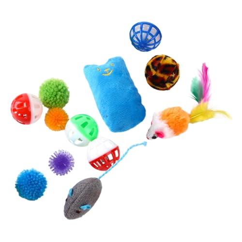 TOYANDONA 1satz Interaktives Katzen-spielzeugset Mit Elastische Bälle Mäuse Und Teaser Für Aktives Und Gesundes Gewicht Fördert Die Bindung Und Ihrer Katze TOYANDONA 1satz Interaktives Katzen-spielzeugset Mit Elastische Bälle Mäuse Und Teaser Für Aktives Und Gesundes Gewicht Fördert Die Bindung Und Ihrer Katze von TOYANDONA