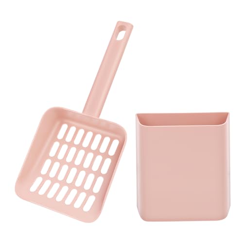 TOYANDONA 1 Satz Katzenstreu-Schaufel-Set Werkzeuge für Katzenstreu Katzenkotschaufel Katzenschaufel Wurf Reinigungsset für Haustierstreu Reinigungsset für Katzen Abs Rosa von TOYANDONA