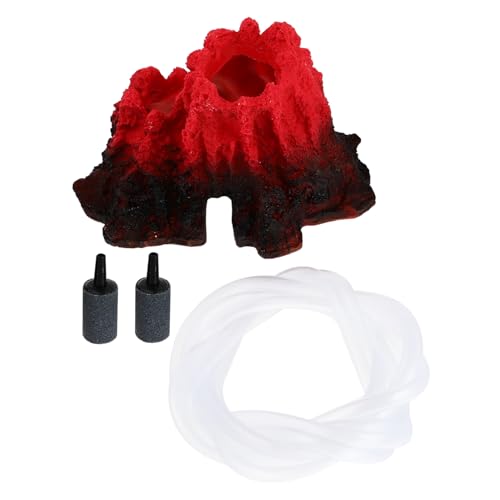 TOYANDONA 1 Satz Künstlicher Felsen Aquarium Dekoration Teiliges mit Luftschlauch Blasensteinen Langlebig für Fischbehälter von TOYANDONA