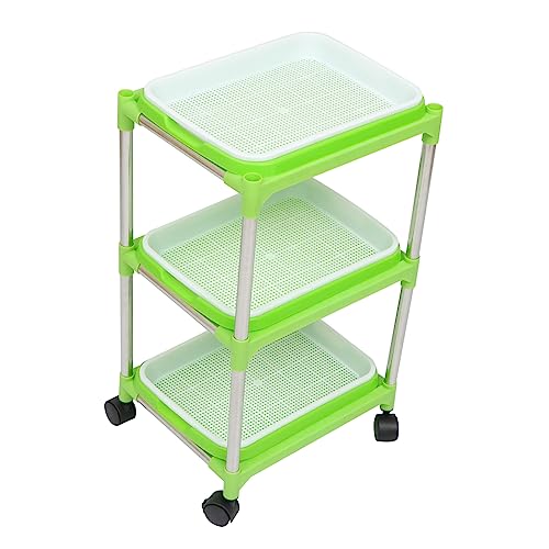 TOYANDONA 1 Satz Lagiges Sprout Tray Set mit Edelstahlregal für Gartenpropagation Einfach zu Bewegende Anzuchtschalen für Microgreens und Sprossenzucht Platzsparend und Werkzeugfrei TOYANDONA 1 Satz Lagiges Sprout Tray Set mit Edelstahlregal für Gartenpropagation Einfach zu Bewegende Anzuchtschalen für Microgreens und Sprossenzucht Platzsparend und Werkzeugfrei von TOYANDONA