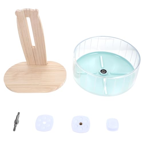TOYANDONA 1 Satz Laufrad für Hamster Chinchilla-Rad klein Hamster läuft Haustiere Übung mit Hamster hamsterspielzeug hausdeko stabiles Igelrad Haushalt Chinchilla Rad hölzern Green von TOYANDONA