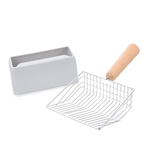 TOYANDONA 1 Satz Metall Katzenstreu Teilig mit Holzgriff Grauem Multifunktionale Katzenschaufel für Einfache Katzentoilette für Haustierbesitzer TOYANDONA 1 Satz Metall Katzenstreu Teilig mit Holzgriff Grauem Multifunktionale Katzenschaufel für Einfache Katzentoilette für Haustierbesitzer von TOYANDONA