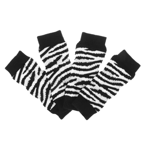 TOYANDONA 1 Satz Outdoor Hundesocken Atmungsaktive und rutschfeste Hundesocken Schutz für Ellbogen und Beine für Reisen und Winteraktivitäten Zebra von TOYANDONA