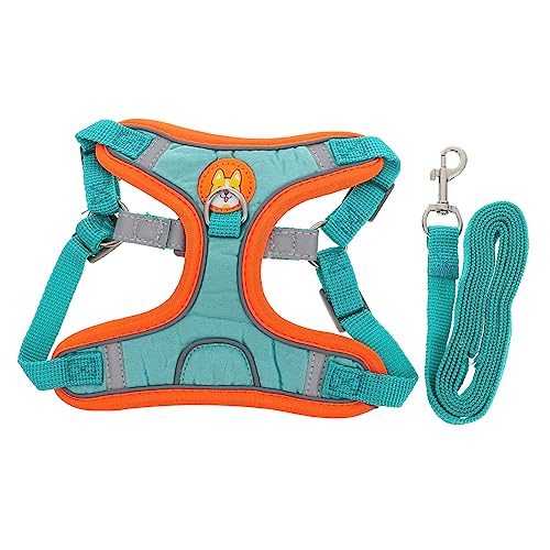 TOYANDONA 1 Satz Outdoor-hundeversorgung Einstellbar Welpe Haustiere Leine Groß Hunde -wanderzubehör Ausbildung Für Hunde Geschirr Gepolstert Atmungsaktiv Zurück Haustierkabelbaum Blue Tuch von TOYANDONA