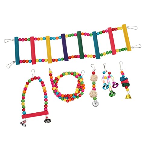 TOYANDONA 1 Satz Papagei Spielzeugset Zubehör Für Papageienkäfige Haustier Papagei Kauspielzeug Papageienspielzeug Für Kleine Vögel Vogelleiter Leitern Hängend Vogelspielzeug Barsch Hölzern TOYANDONA 1 Satz Papagei Spielzeugset Zubehör Für Papageienkäfige Haustier Papagei Kauspielzeug Papageienspielzeug Für Kleine Vögel Vogelleiter Leitern Hängend Vogelspielzeug Barsch Hölzern von TOYANDONA