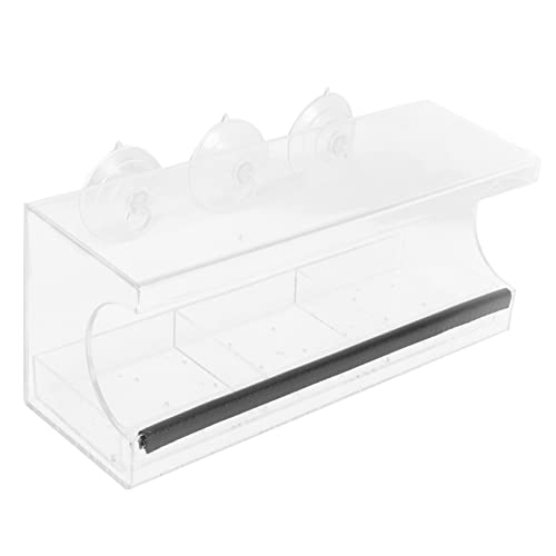 TOYANDONA 1 Satz Papageienfutterautomat mit Saugnapf Fenster Balkon wild geformt Finken Essen hängend Pet Bird Feeder Papageifutter Saugbecher Vogelhäuschen Futterspender Vogelfütterer Acryl von TOYANDONA