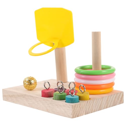 TOYANDONA Papageien Spielzeug Satz Interaktives Vogel Trainingsspielzeug mit Basketballringen Holzspielzeug für Wellensittiche und Papageien Fördert Körperliche Aktivität und Intelligenz TOYANDONA Papageien Spielzeug Satz Interaktives Vogel Trainingsspielzeug mit Basketballringen Holzspielzeug für Wellensittiche und Papageien Fördert Körperliche Aktivität und Intelligenz von TOYANDONA