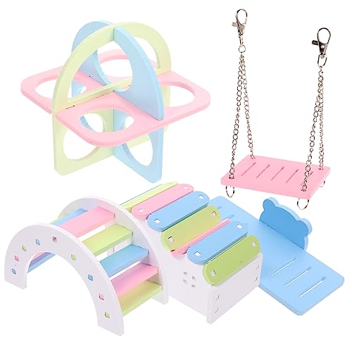 TOYANDONA 1 Satz Teiliges Hamster Multifunktionale Trainings und Spielhäuser für Hamster Meerschweinchen Chinchillas Schaukel Bunte Brücke Versteck für Bewegung und Spaß TOYANDONA 1 Satz Teiliges Hamster Multifunktionale Trainings und Spielhäuser für Hamster Meerschweinchen Chinchillas Schaukel Bunte Brücke Versteck für Bewegung und Spaß von TOYANDONA