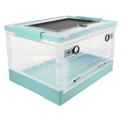 TOYANDONA 1 Satz Terrarium Hamster käfig Hamster cage Nagerkäfig Tierpflegebox Hamsterhöhle Hamsterkäfig meerschweinchen käfig Igel Inkubator Zusammenklappbarer Igelkäfig Plastik Blue von TOYANDONA