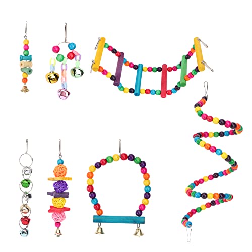 TOYANDONA 1 Satz Vogel Spielset Papagei Vogelspielzeug Kauen Schnabel Haustier für Nahrungssuche Vogel hängendes Vögel Vogelspielerei Beißspielzeug hölzern TOYANDONA 1 Satz Vogel Spielset Papagei Vogelspielzeug Kauen Schnabel Haustier für Nahrungssuche Vogel hängendes Vögel Vogelspielerei Beißspielzeug hölzern von TOYANDONA