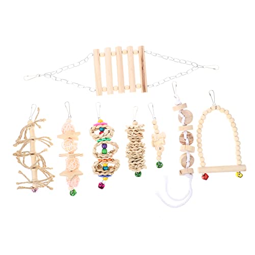 TOYANDONA 1satz Papageien Schaukel Kauspielzeug Für Vögel Teiliges Spielzeugset Für Haustiere Zum Kauen Und Klettern Robust Und Langlebig Für Wellensittiche Und Nymphensittiche TOYANDONA 1satz Papageien Schaukel Kauspielzeug Für Vögel Teiliges Spielzeugset Für Haustiere Zum Kauen Und Klettern Robust Und Langlebig Für Wellensittiche Und Nymphensittiche von TOYANDONA
