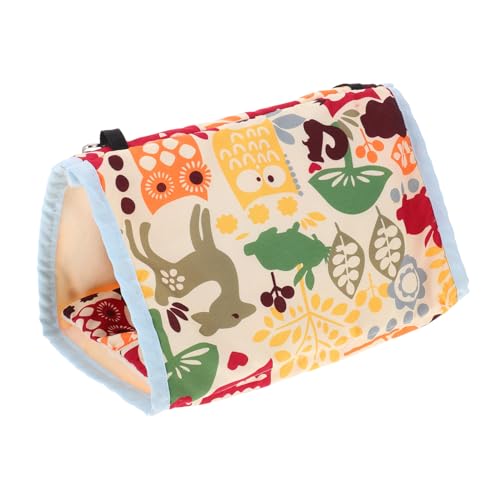 TOYANDONA 1 Set Hängematte Dreieckiges Vogelnest Papageienhaus Plüsch Vogelnest Papageien Schlafzelt Sittichnest Für Käfig Vogelbett Für Papageien Große Papageien Hängematte von TOYANDONA