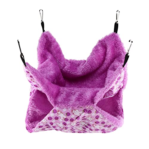 TOYANDONA 1 Stück Doppelhängematte Für Haustiere Haustier-hängemattennest Hamsternest Haustier-schaukel-hängematte Haustier Hängendes Bett Violett Pfirsichhaut-plüsch-baumwollsamt TOYANDONA 1 Stück Doppelhängematte Für Haustiere Haustier-hängemattennest Hamsternest Haustier-schaukel-hängematte Haustier Hängendes Bett Violett Pfirsichhaut-plüsch-baumwollsamt von TOYANDONA
