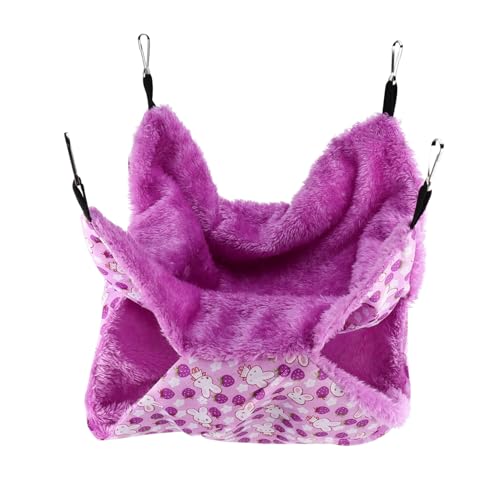 TOYANDONA 1 Stück Doppelhängematte für Haustiere meerschweinchen käfig Haustier-Hängemattennest Haustier hängendes Bett Hamsternestbett Pfirsichhaut-Plüsch-Baumwollsamt Violet TOYANDONA 1 Stück Doppelhängematte für Haustiere meerschweinchen käfig Haustier-Hängemattennest Haustier hängendes Bett Hamsternestbett Pfirsichhaut-Plüsch-Baumwollsamt Violet von TOYANDONA