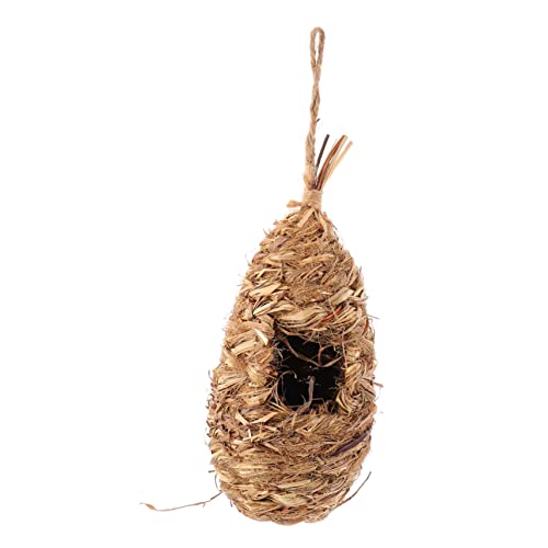 TOYANDONA 1 Stück Gewebtes Vogelnest vogelhaus Vogelnest aus Stroh Vogelkäfig-Ornament künstlicher Vogelschutz kreativer Vogelkäfig tropfenförmiger Vogelschutz vogelnest Hibiskus Braun von TOYANDONA