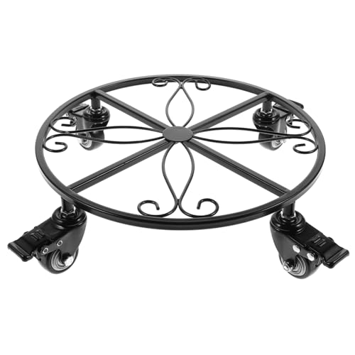 TOYANDONA 1 Stück Gießer aus Eisen runder Pflanzer Puppen Pflanzgefäß Steht mit Rädern live Pflanzenständer mit Rädern Pflanzenroller Laufrad aus Holz Beweglicher Blumenständer Metall Black TOYANDONA 1 Stück Gießer aus Eisen runder Pflanzer Puppen Pflanzgefäß Steht mit Rädern live Pflanzenständer mit Rädern Pflanzenroller Laufrad aus Holz Beweglicher Blumenständer Metall Black von TOYANDONA
