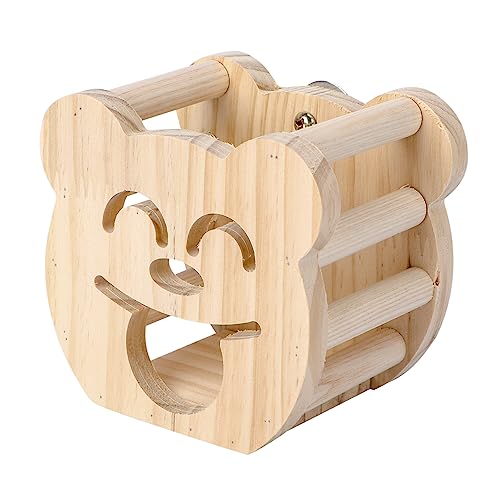 TOYANDONA 1 Stück Grasrahmen Heuhalter Für Kaninchen Hasenständer Aus Holz Futterspender Gestell Futterstelle Für Kaninchen Rahmen Aus Kaninchengras Futterautomat Für Haustiere Beige Hölzern von TOYANDONA