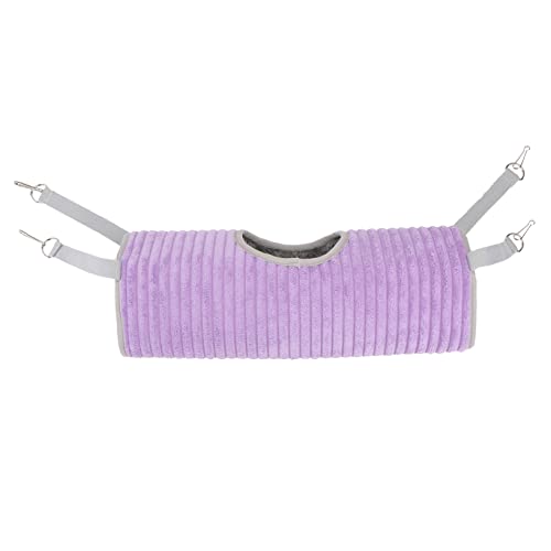 TOYANDONA 1 Stück Hängematten-Tunnelnest Welpenbett Hamsterkäfig Ratte Hundestall hamsterbett Kleintier Tunnel winterliches Haustierbett Schlafsack für Haustiere Polyester Violett von TOYANDONA